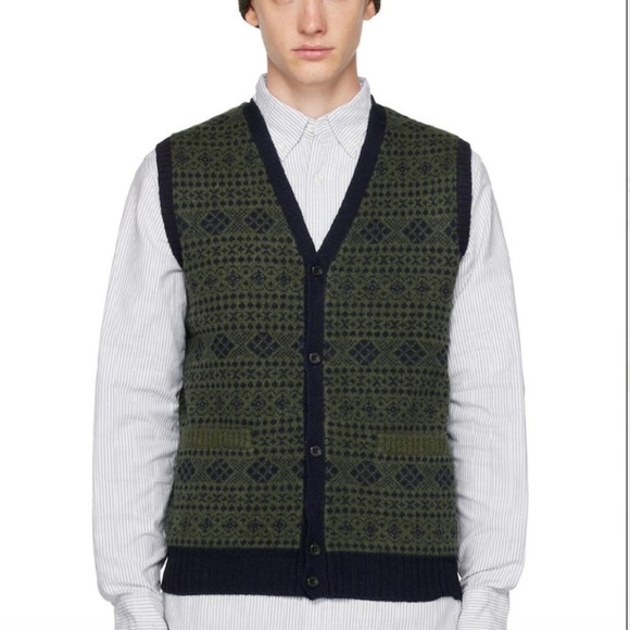 Green and Blue Patterned Vest - Picture 1 of 5
